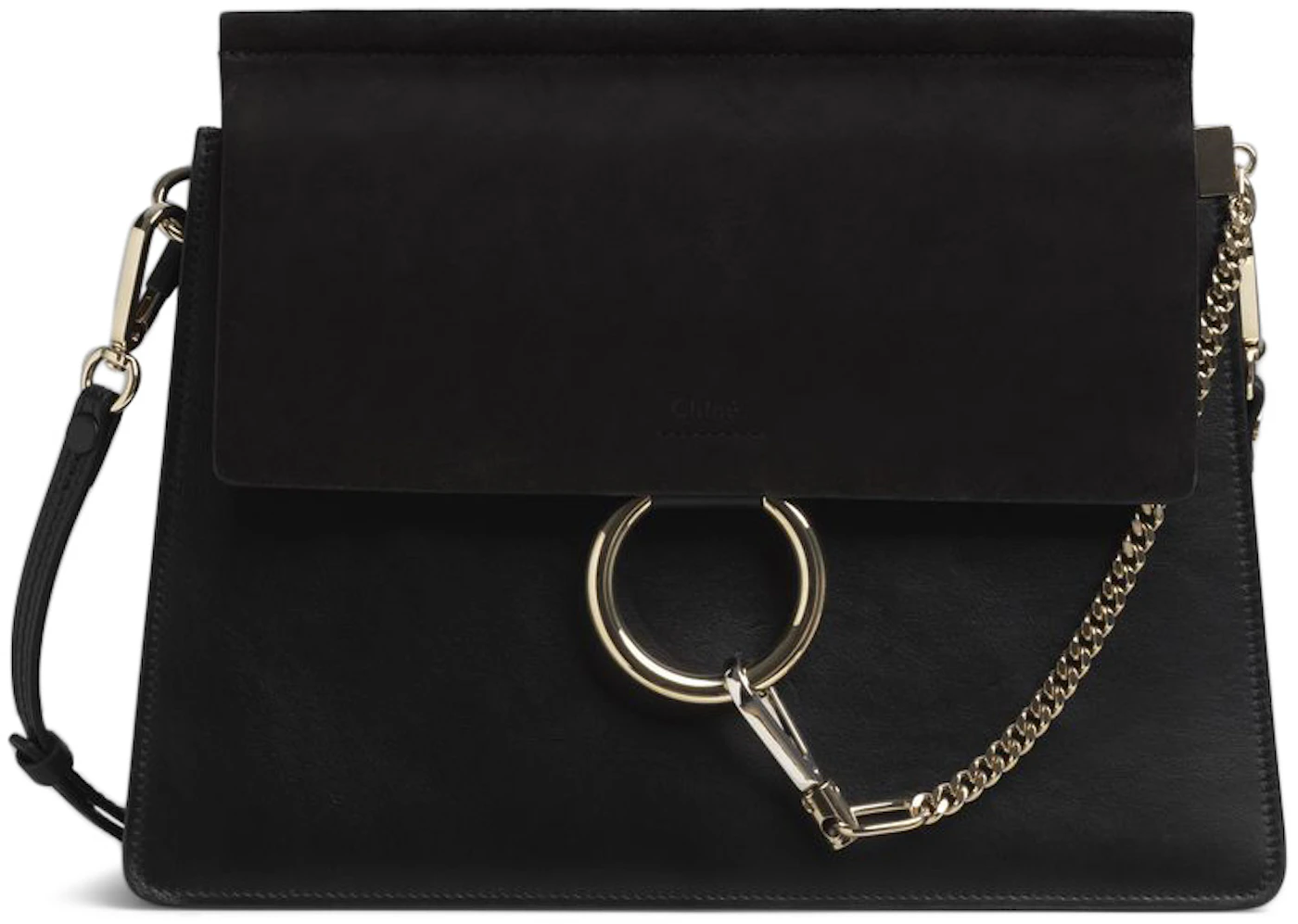 Chloe Faye Crossbody Bag Mini Black in Calfskin Leather - US