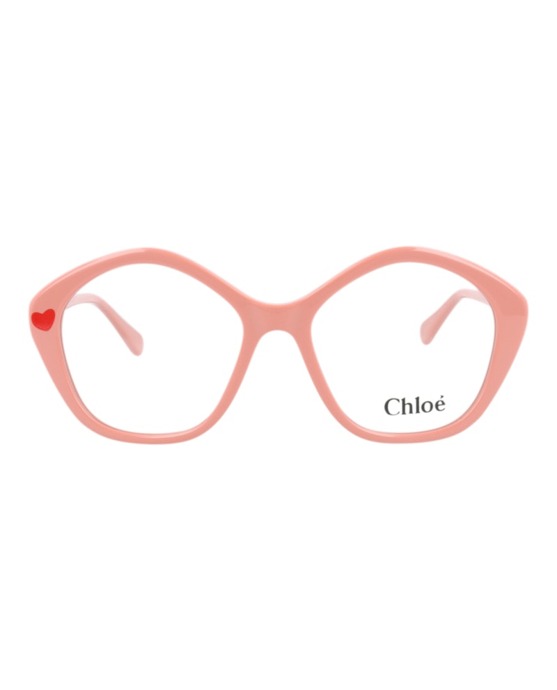 Pre-owned Chloé Squareframe Acetate Kids Optical Frames In Pink Pink Transparent (cc0011o/30012454/003)