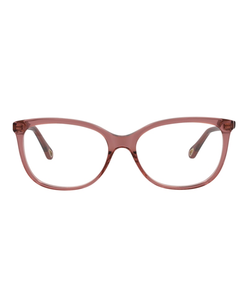 Pre-owned Chloé Women's Chloe Squareframe Bio Acetate Optical Frames In Pink Pink Transparent (ch0013o/30009835/006)
