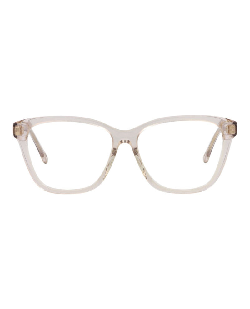 Pre-owned Chloé Women's Chloe Squareframe Bio Acetate Optical Frames In Pink Pink Transparent (ch0084oa/30012842/003