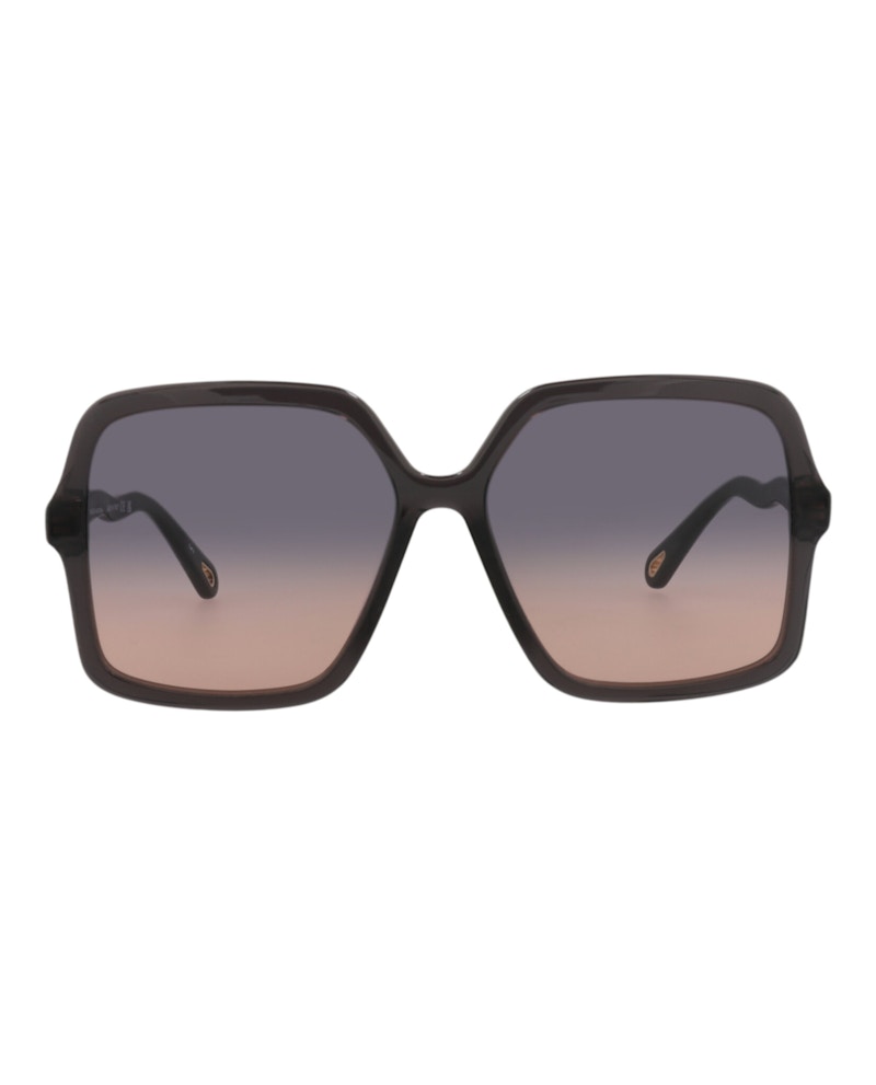 Pre-owned Chloé Women's Chloe Squareframe Bio Acetate Sunglasses In Grey Grey Blue (ch0086sa/30012858/001)