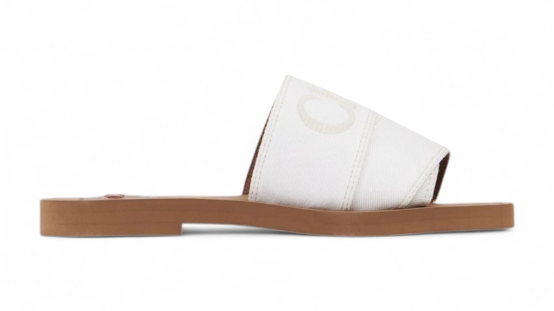 Chloe Woody Flat Mule Snow White (Women's) - CHC23A188FB104 - GB