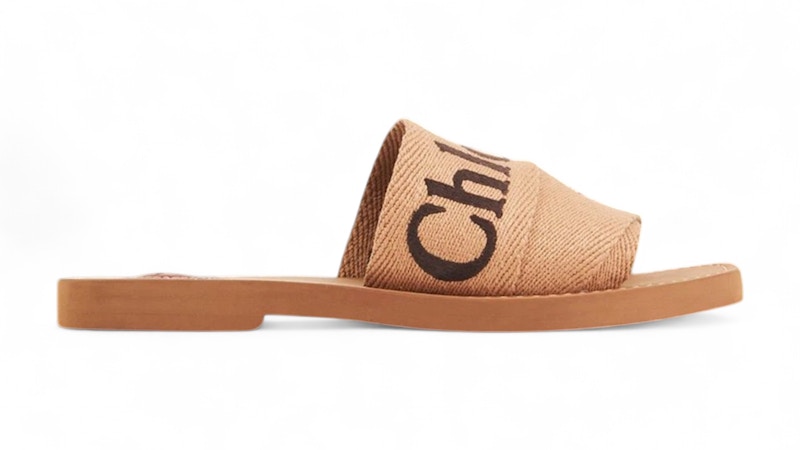 Pre-owned Chloé Woody Mule Dark Tan (women's) Sneakers In Beige/brown