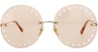 Chloe YSE Round-Frame Metal Sunglasses Gold Gold Orange (CH0110S-30012463-002)