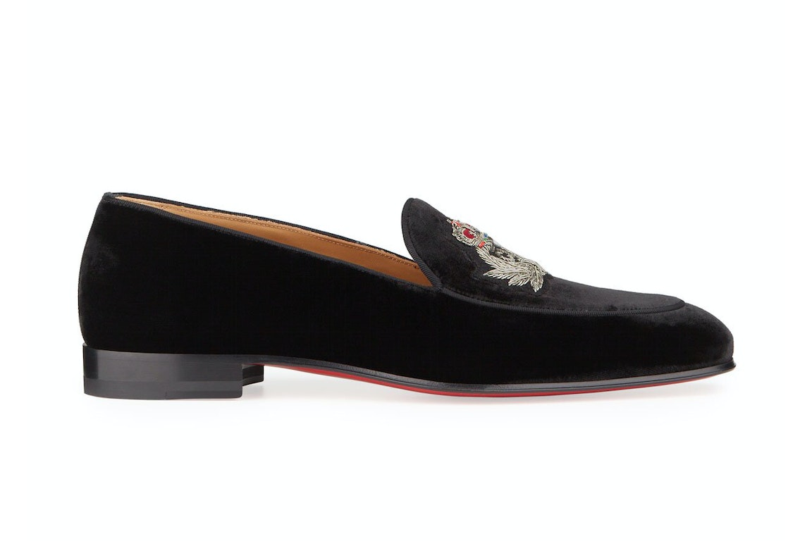 Pre-owned Christian Louboutin Crest On The Nile Flat Black