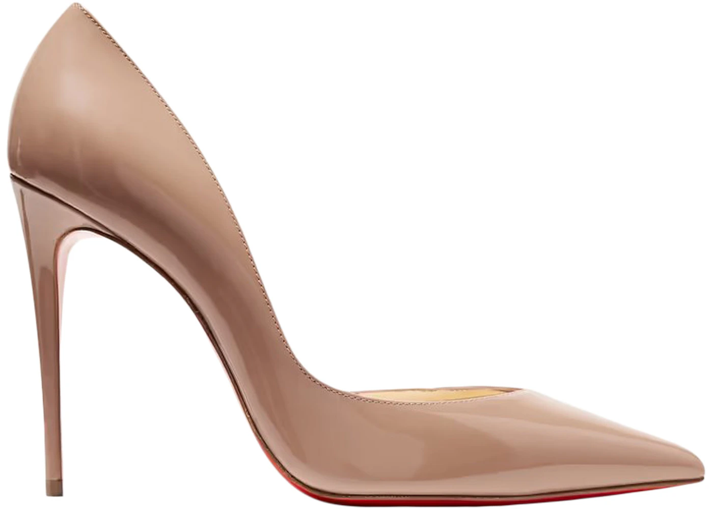 Christian Louboutin Iriza 100mm Pump Nude Patent Leather