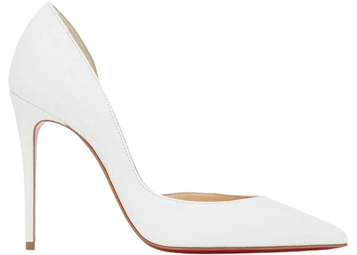 Christian Louboutin Iriza 100mm Pump White Nappa Leather - 3160708W222 - US