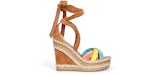 Christian Louboutin Lagoadonna 120 Veau Velours Wedge Multi (Women's)