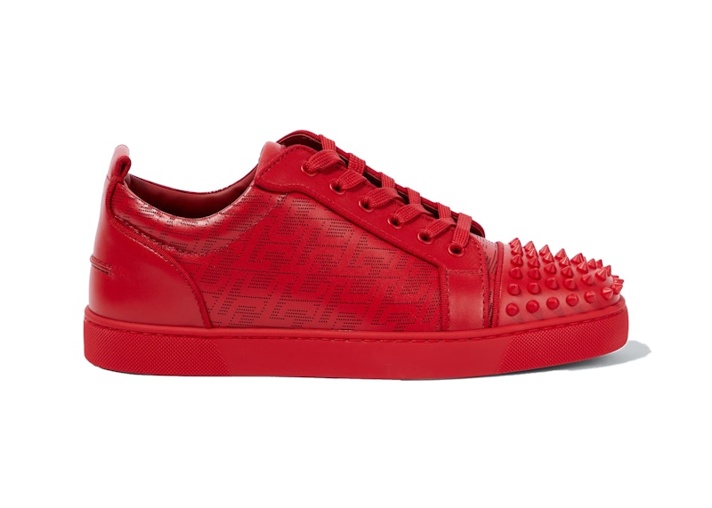 Christian Louboutin Louis Junior Spikes Orlato Red CL Patter Men's -  1230206 R264 - US