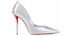 Christian Louboutin Miss Z 100mm Pump Silver Laminated Nappa Leather
