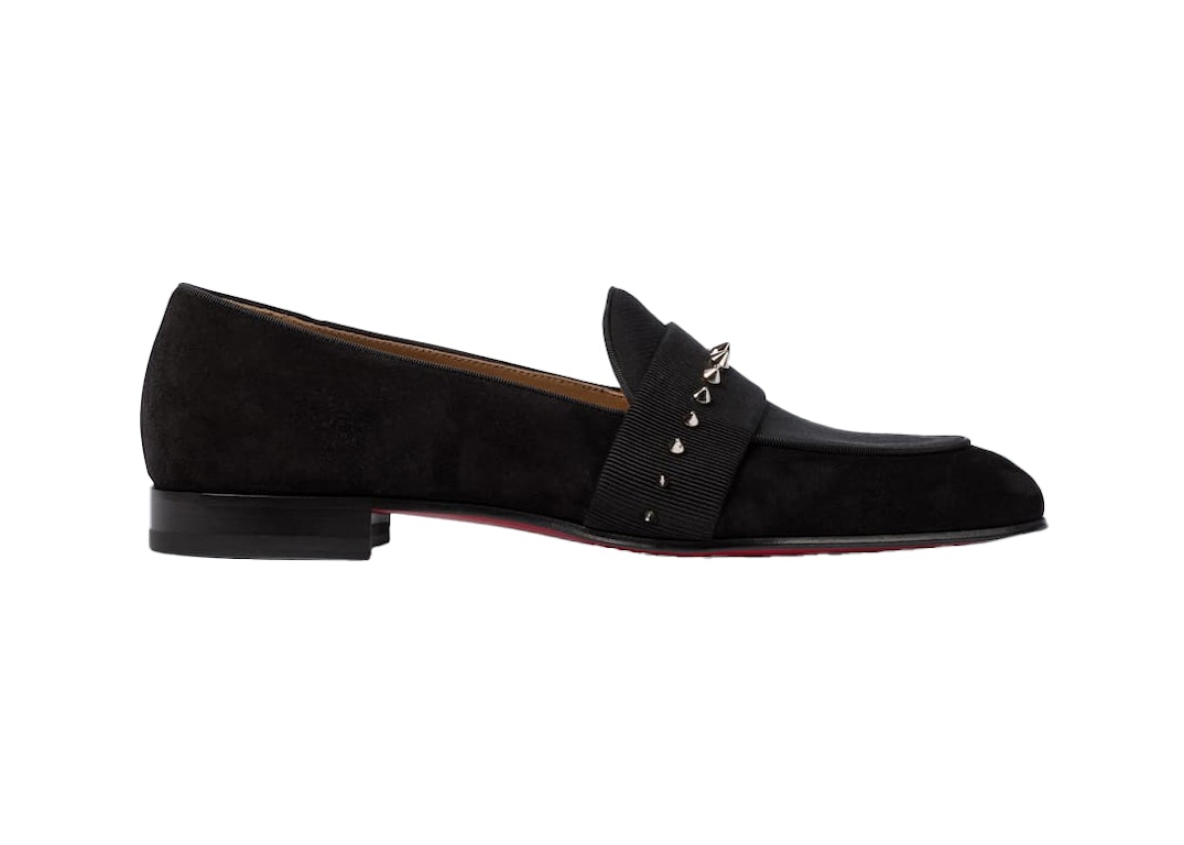 Pre-owned Christian Louboutin Nit Night Flat Black In Black/silver