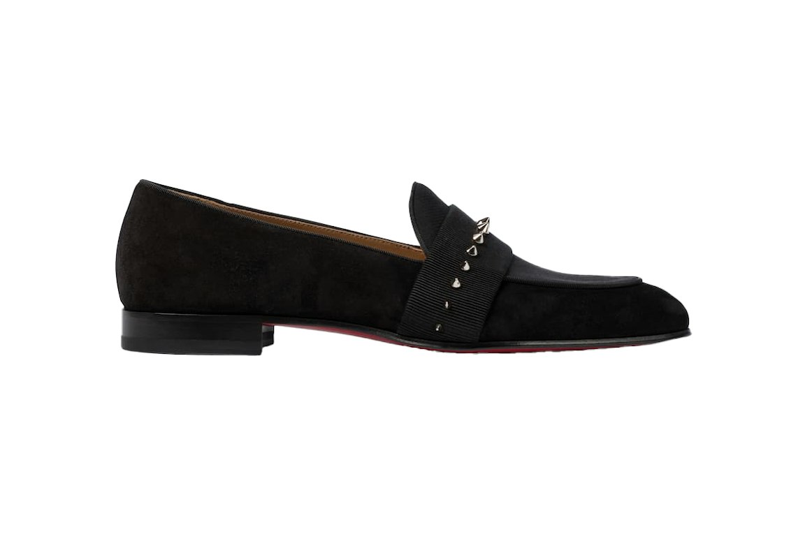 Pre-owned Christian Louboutin Nit Night Flat Black In Black/silver