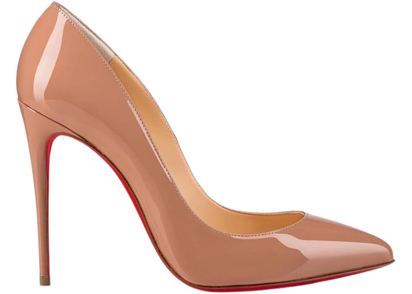 Christian Louboutin Pigalle Follies 100mm Pump Nude Patent Leather