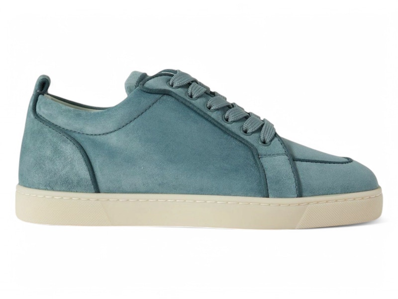 Pre-owned Christian Louboutin Men's Rantulow Orlato Flat Sneakers In Titan