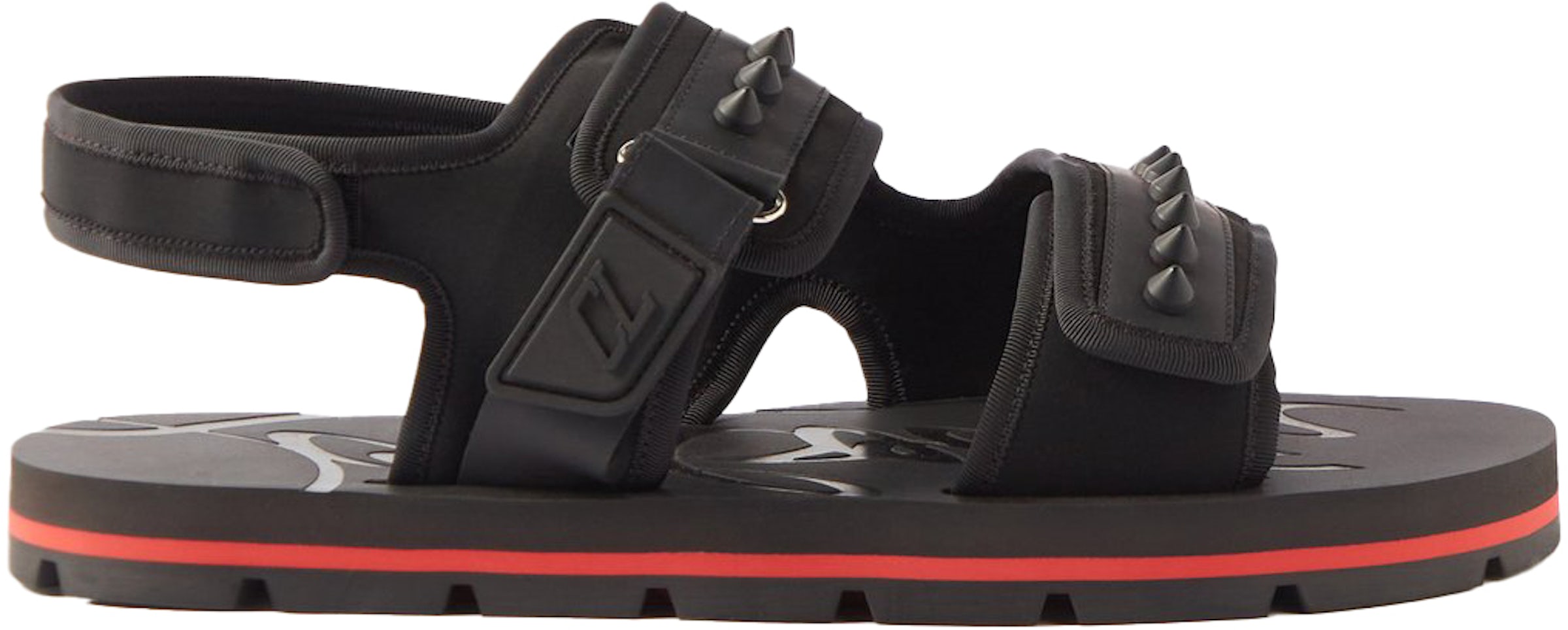 Christian Louboutin Pool Fun Men's Black Slide Sandals New Size 40 US 7