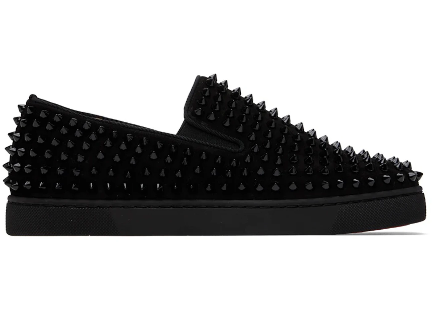 Christian Louboutin Spike Roller Boat Sneaker Nero Uomo 1120387 IT