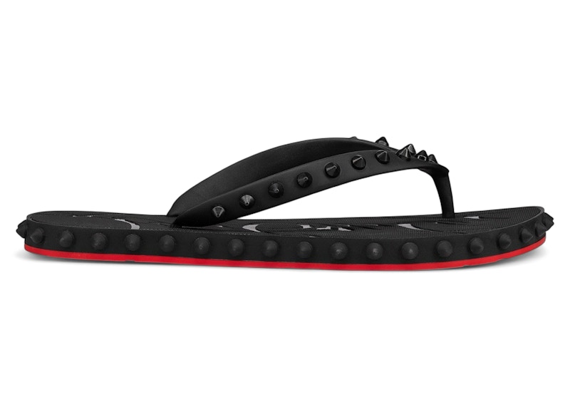 Pre-owned Christian Louboutin Super Loubi Flip Donna Flat (women's) Sneakers In Black