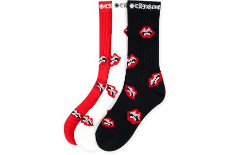 Chrome Hearts 3-Pack Chomper Socks Multicolor - FW20 - US Chrome Hearts 3-Pack Chomper Socks Multicolor - FW20 - US