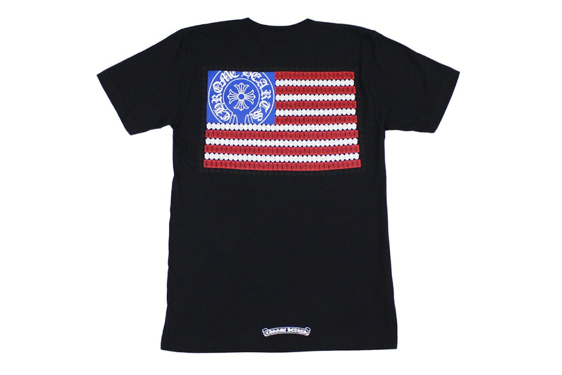Pre-owned Chrome Hearts American Flag Dagger T-shirt Black