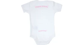 Chrome Hearts Baby Scroll Logo Onesie White/Pink