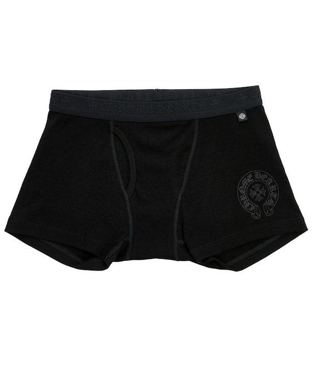 Pre-owned Chrome Hearts Boxer Brief Shorts Black/black