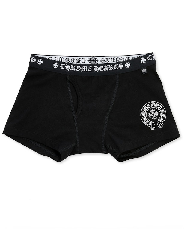 Pre-owned Chrome Hearts Boxer Brief Shorts Black/white