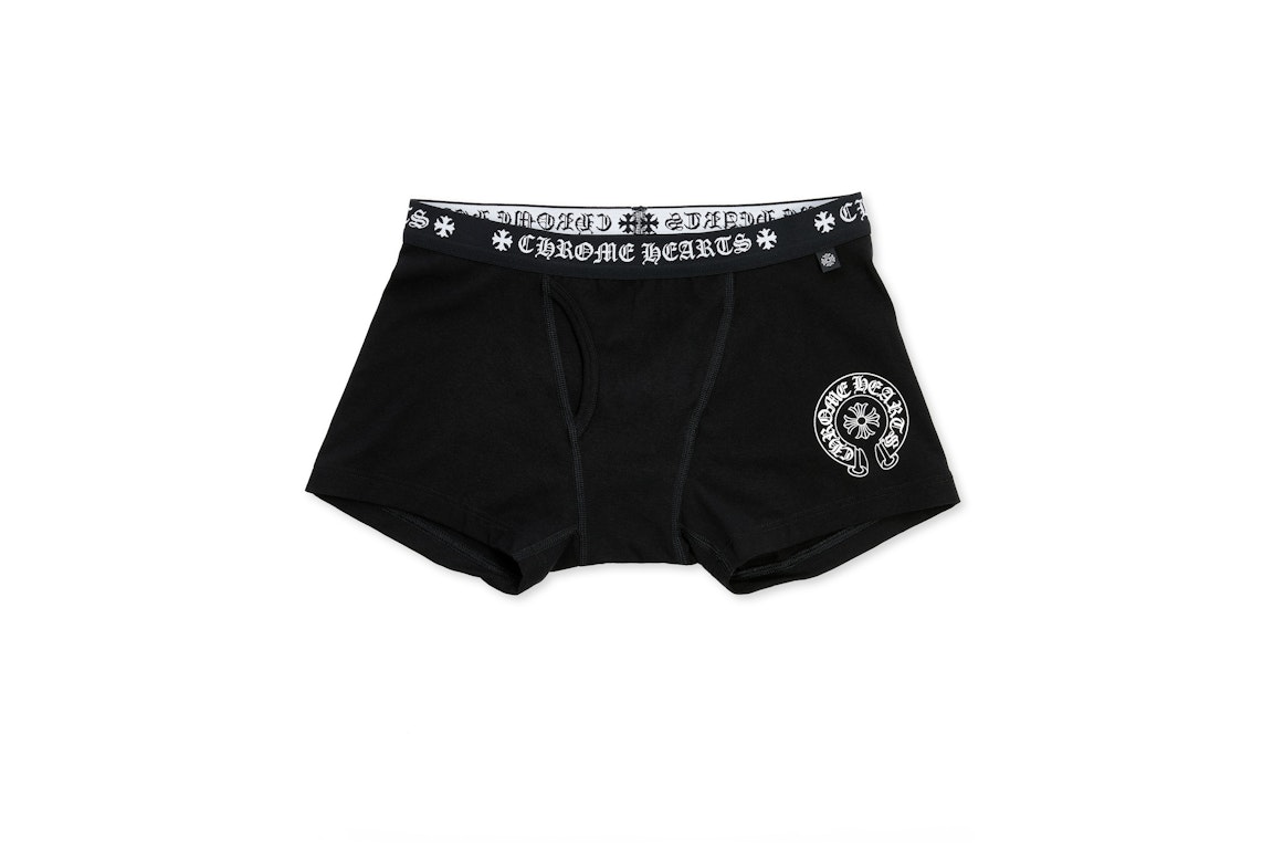 Pre-owned Chrome Hearts Boxer Brief Shorts Black/white