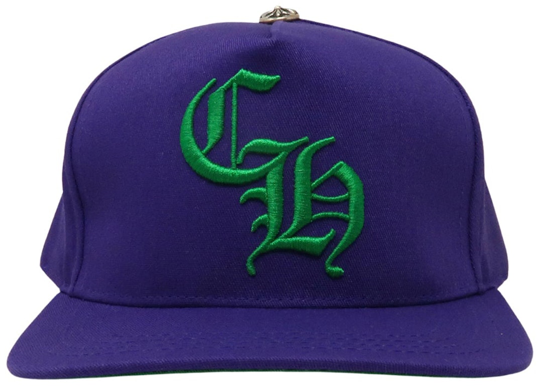 Pre-owned Chrome Hearts Ch Baseball Cap Purple/green