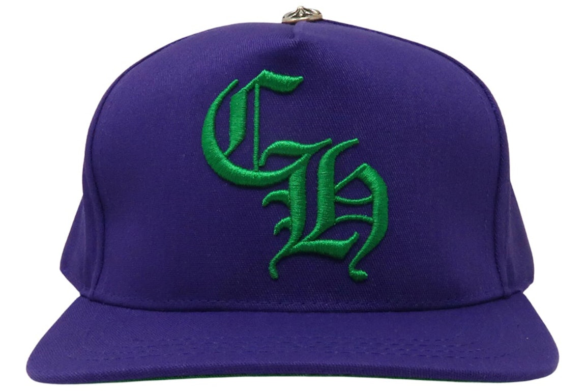 Pre-owned Chrome Hearts Ch Baseball Cap Purple/green
