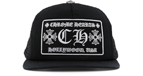 Chrome Hearts CH Hollywood Trucker Hat Black/Black
