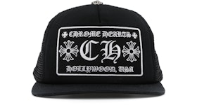 Chrome Hearts FUCK Hollywood Trucker Hat Black/Black - US