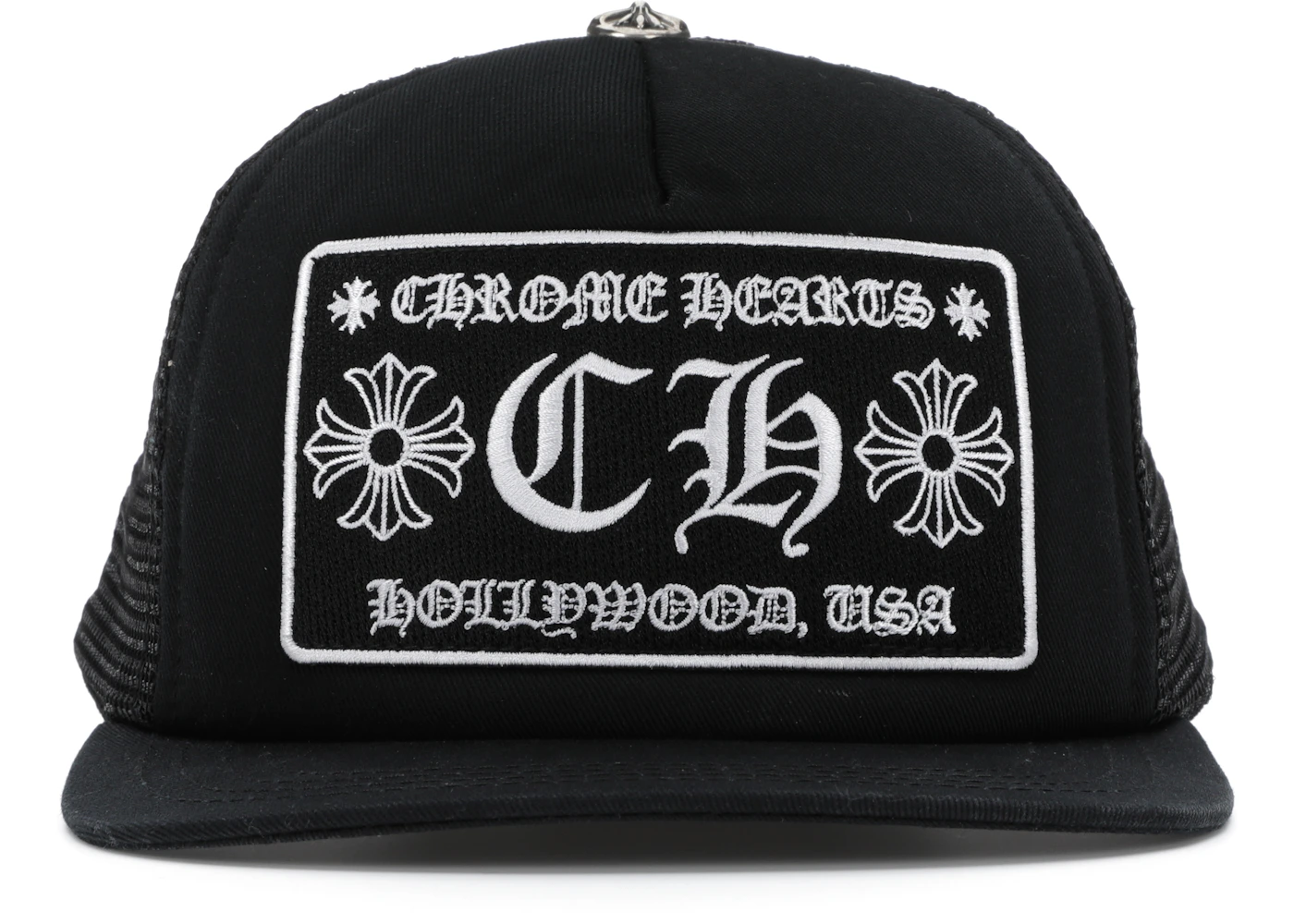 Chrome Hearts CH Hollywood Trucker Hat Black/Black - US