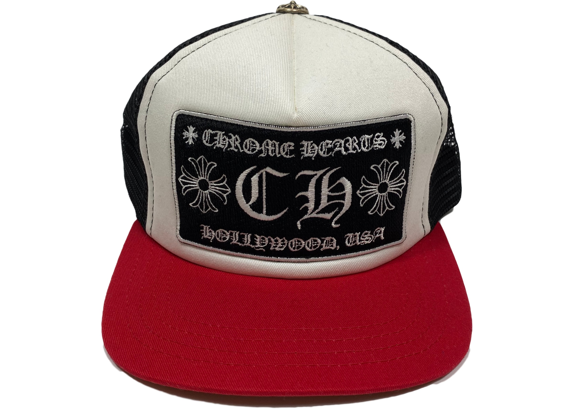 Chrome Hearts CH Hollywood Trucker Hat Red/Black/White - US