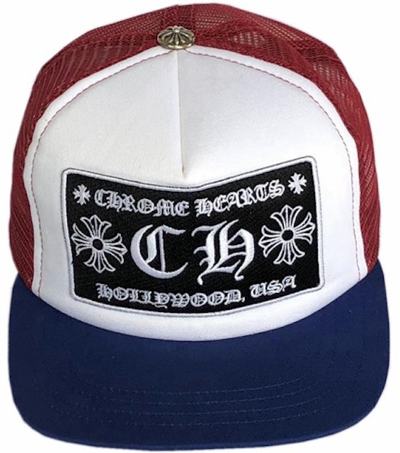 Chrome Hearts CH Hollywood Trucker Hat Red/White/Blue - US