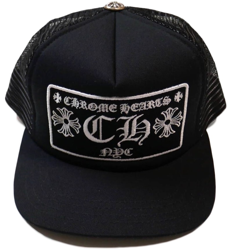 CHROME HEARTS CH刺繍 trucker cap Chrome Hearts CH New York City Trucker Hat Black/Black