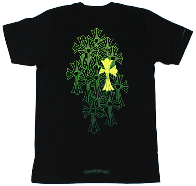 Chrome Hearts Cemetery T-Shirt Black/Yellow/Green Men's - US