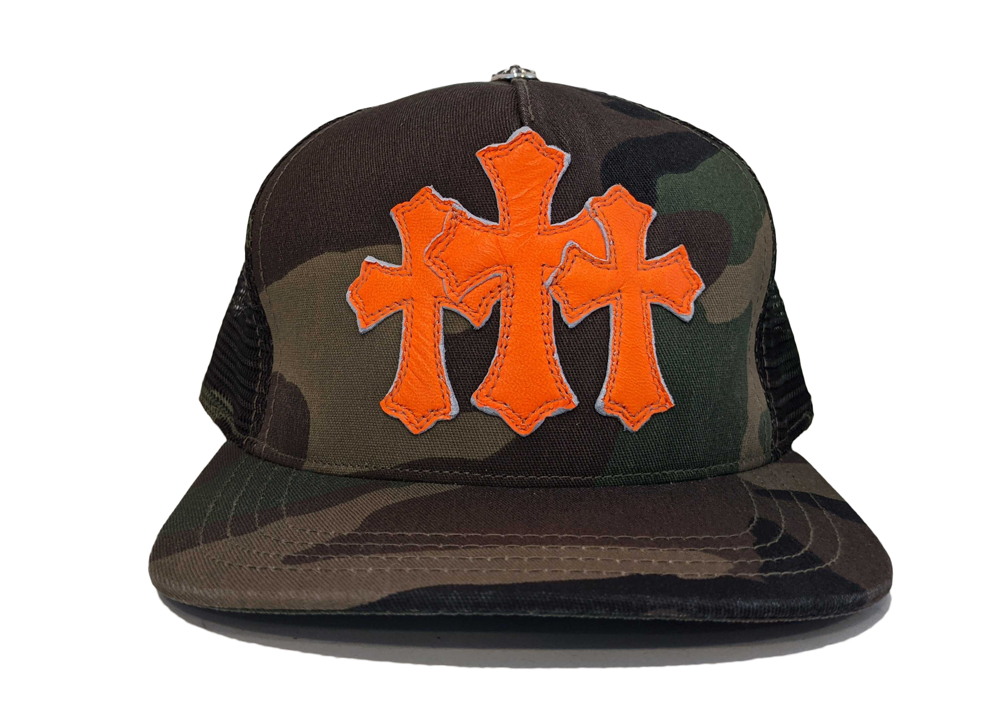 Chrome Hearts Cemetery Trucker Hat Camo/Orange -