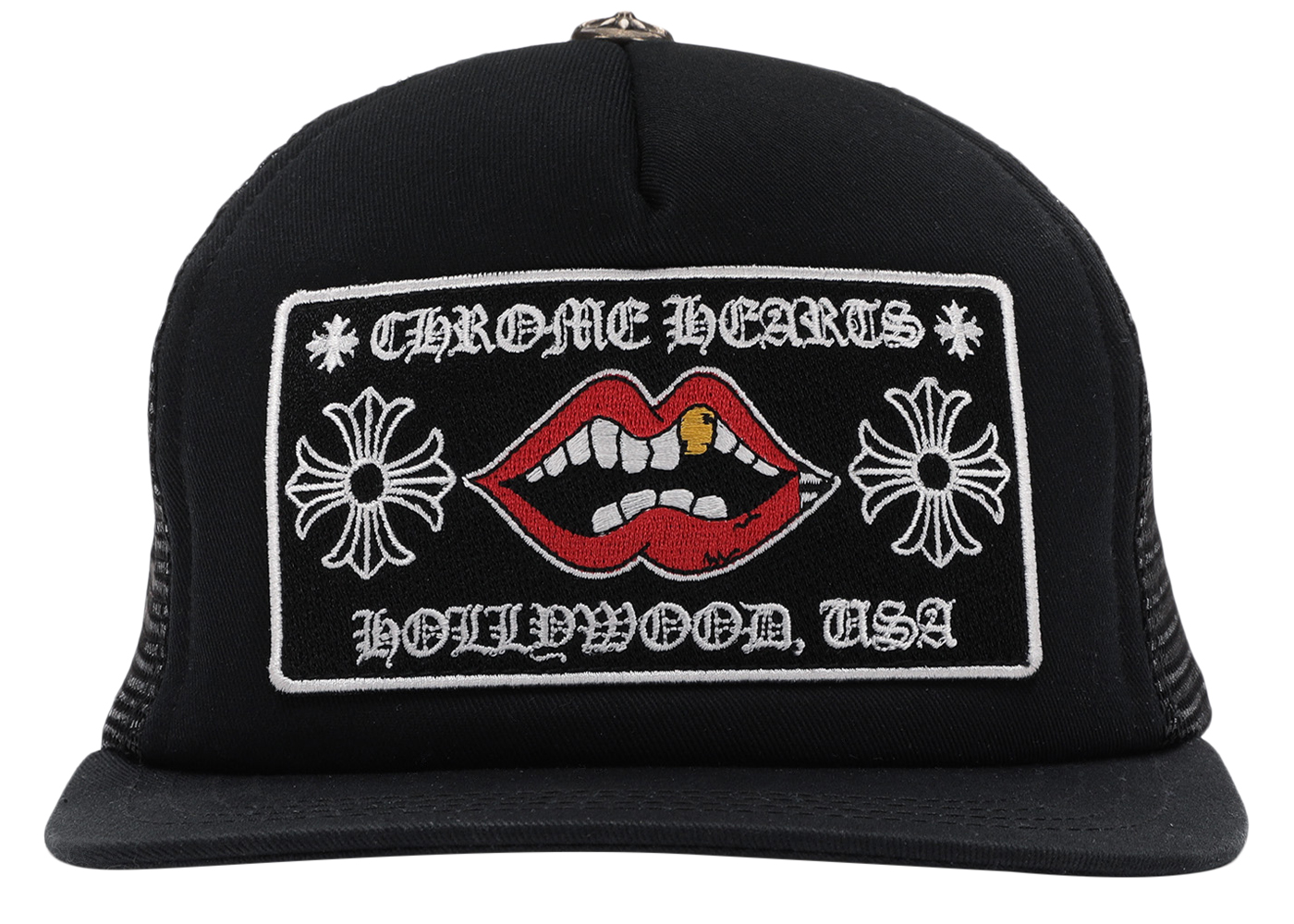 Chrome Hearts Chomper Hollywood Trucker Hat Black/Black