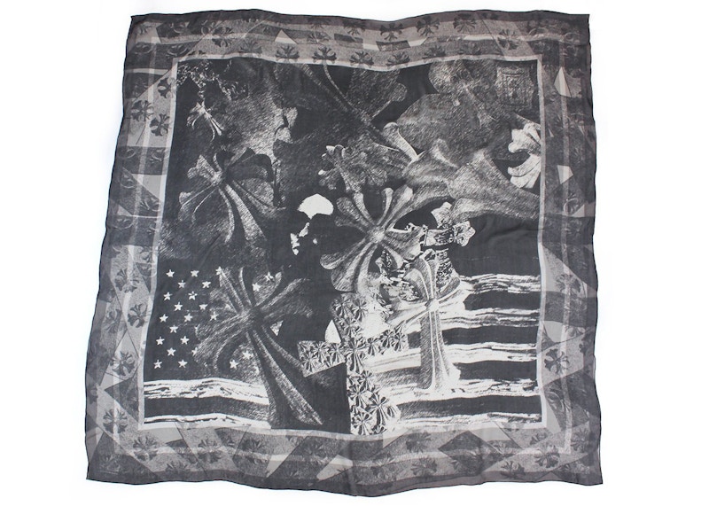 Chrome Hearts Cross Flag Silk Scarf Multi - US