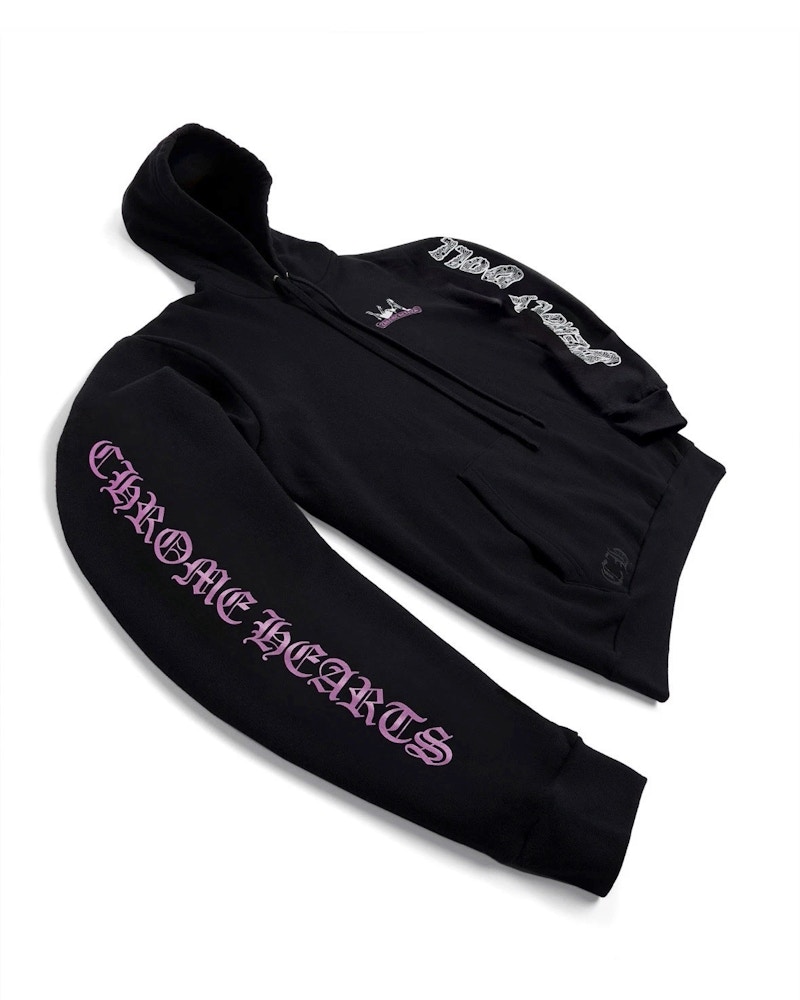 CHROMEHEARTS× DEADLY DOLL コラボ パーカー L Chrome Hearts Deadly Doll Pink Cross Scroll Logo Hoodie – SHENGLI