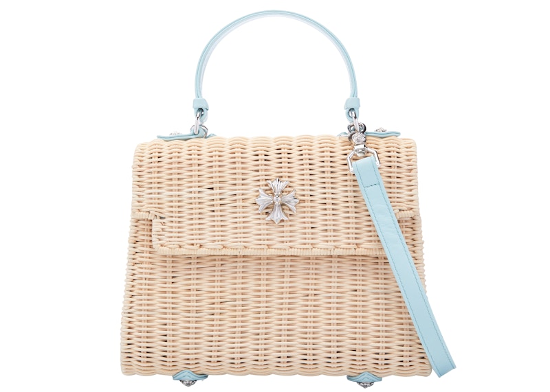 Chrome Hearts Dolly Bag Blue in Woven Raffia with Silver-tone - US