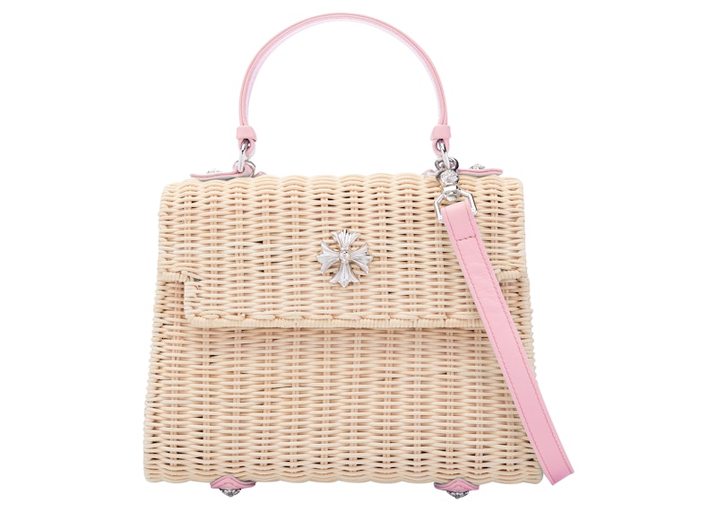 Chrome Hearts Dolly Bag Pink in Woven Raffia with Silver-tone - US