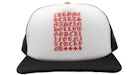 Chrome Hearts Eyechart Trucker Hat Black/White/Red