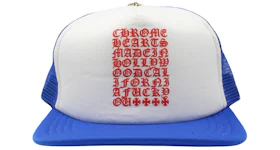 Chrome Hearts Eyechart Trucker Hat Blue/White/Red
