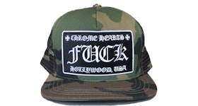 Chrome Hearts FUCK Hollywood Trucker Hat Black/Black - US