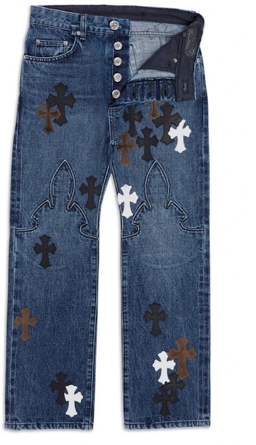 Straight jeans Chrome Hearts Blue size 28 US in Denim - Jeans