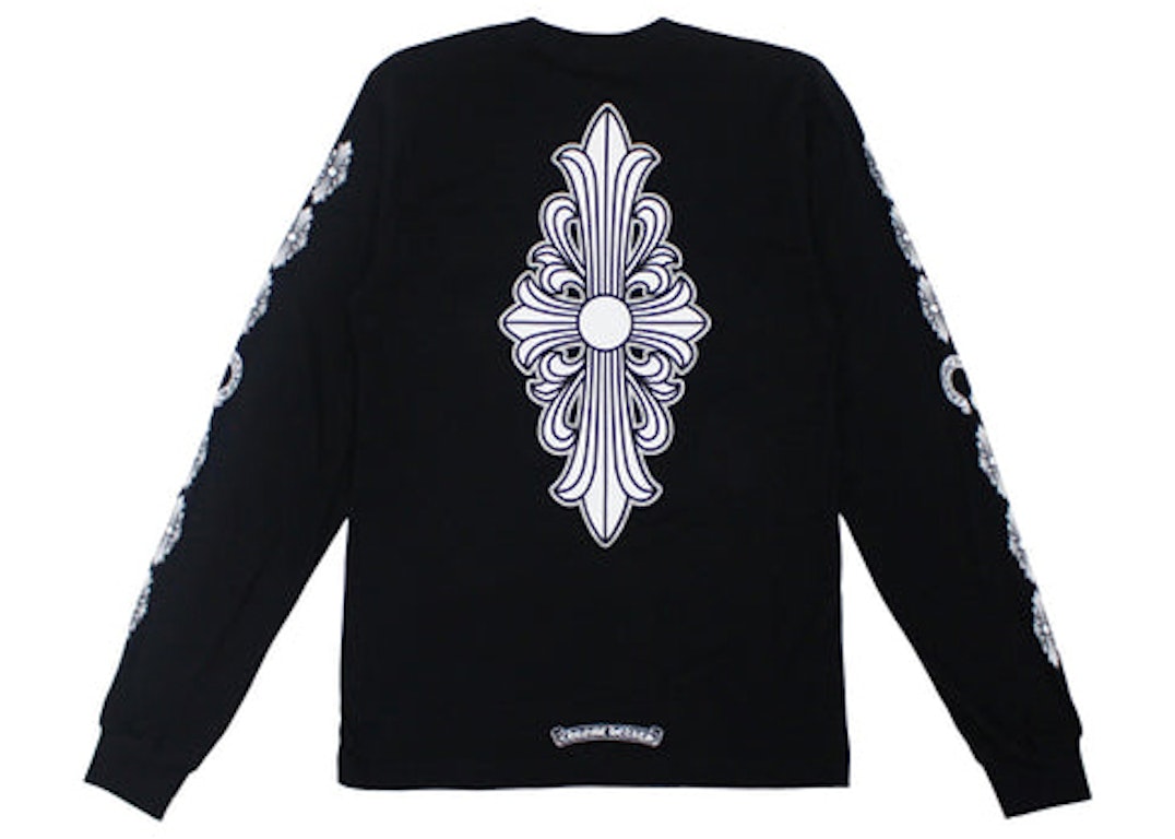 Pre-owned Chrome Hearts Floral Cross L/s T-shirt Black