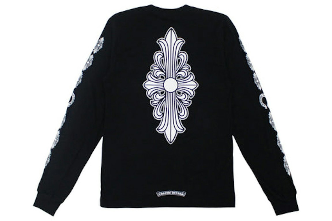 Pre-owned Chrome Hearts Floral Cross L/s T-shirt Black