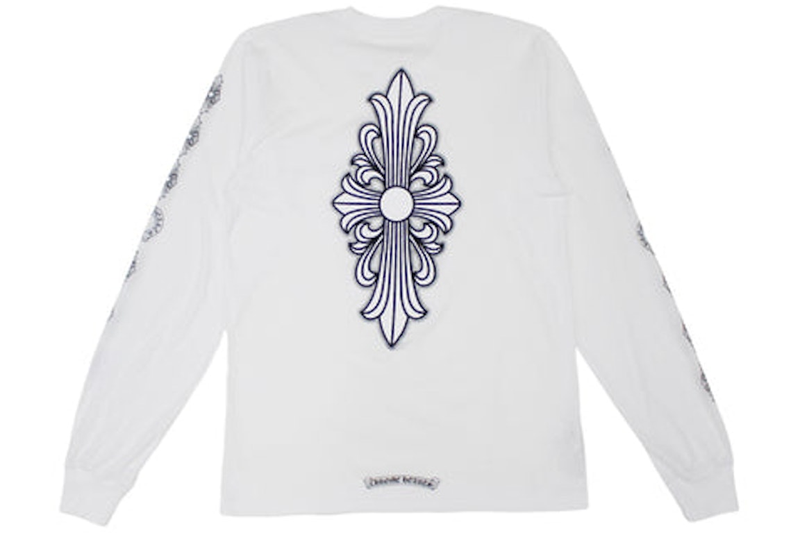 Pre-owned Chrome Hearts Floral Cross L/s T-shirt White