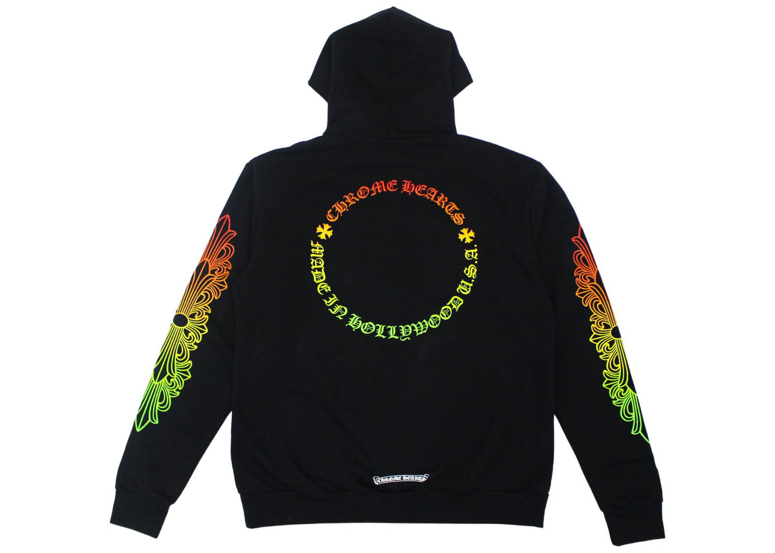 Chrome Hearts Floral Sleeve Gradient Made In Hollywood Hoodie Black/Gradient